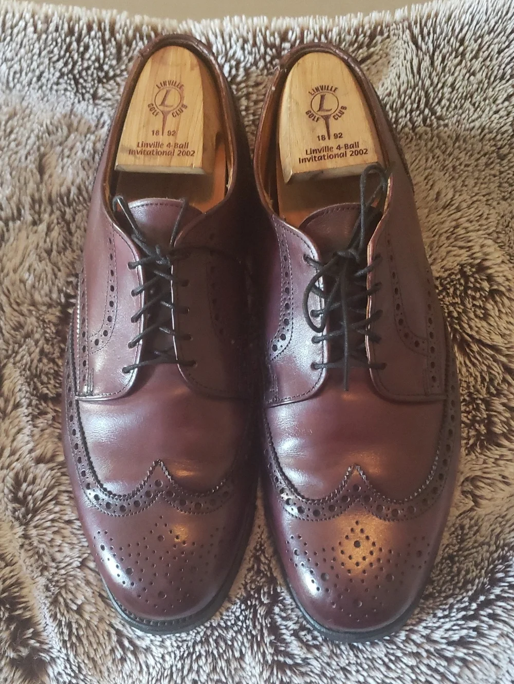 Allen Edmonds Burgundy Wingtip Brogue Oxfords